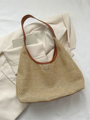 Woven Straw Shoulder Bag - Makw Official Site