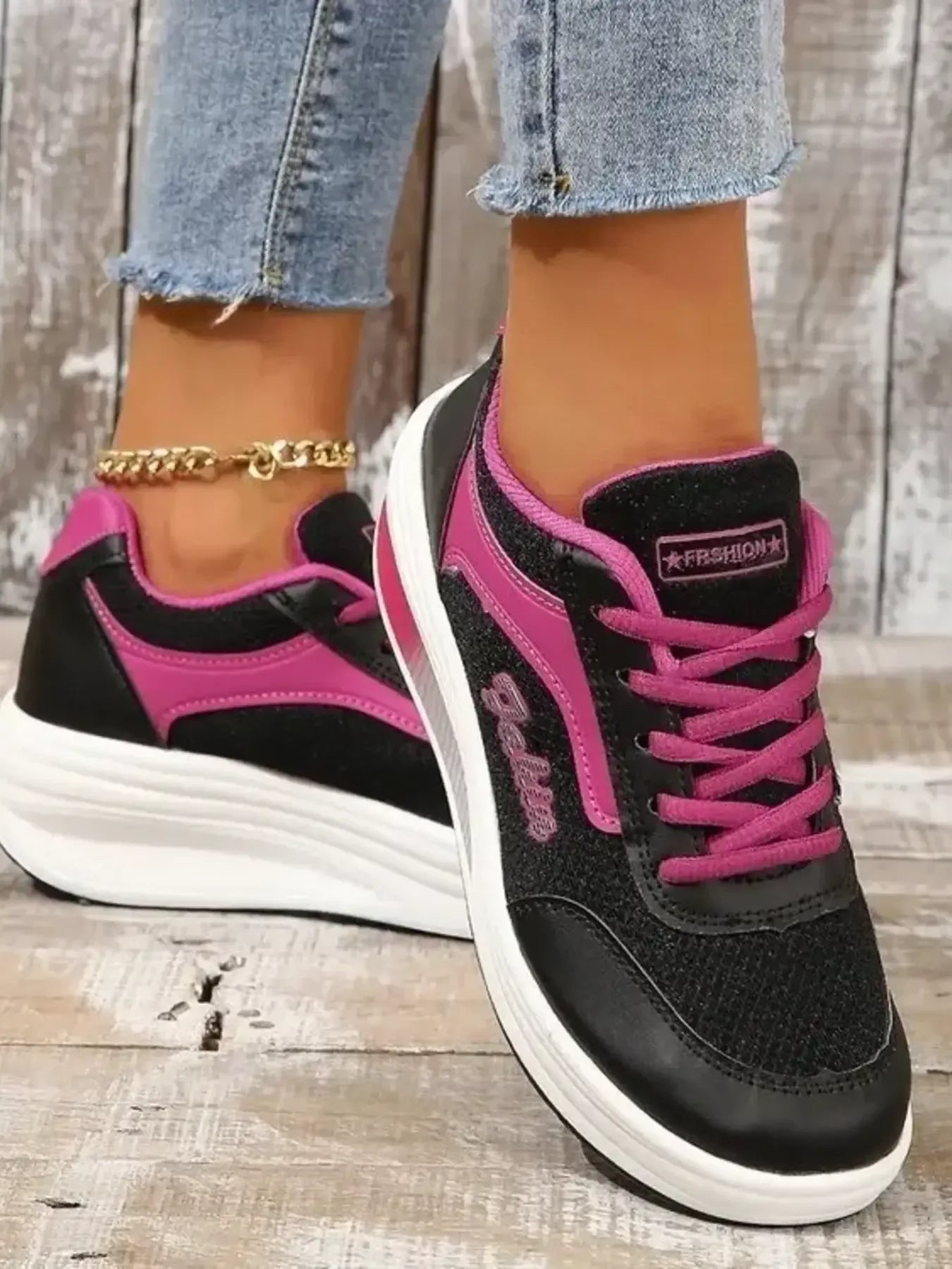 Breathable Lace Up Contrast Mesh Athletic - Makw Official Site