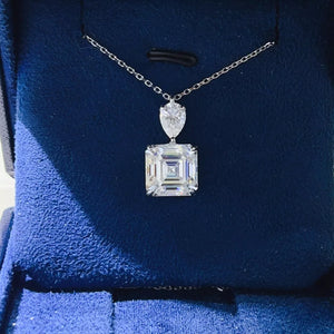 5.8 Carat Moissanite 925 Sterling Silver Pendant Necklace - Makw Official Site