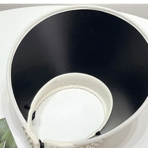 Pearl Detail Sunscreen Hat - Makw Official Site