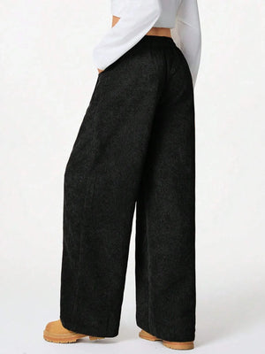 Drawstring Wide Leg Pants - Makw Official Site