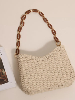 Woven Straw Shoulder Bag - Makw Official Site