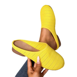 Round Toe Flat Slip-Ons - Makw Official Site