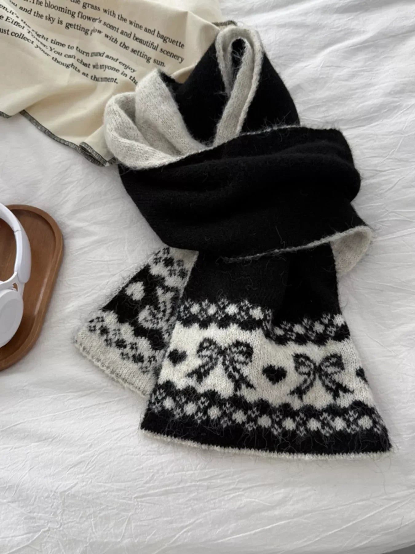 Warm Knitted Bowknot Scarf - Makw Official Site