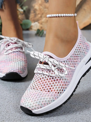 Mesh Breathable Lace Up Athletic - Makw Official Site