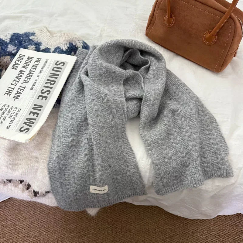 Texture Knit Winter Scarf - Makw Official Site