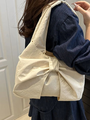 Ruched Bow Shoulder Bag - Makw Official Site