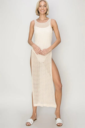 HYFVE Crochet Backless Cover Up Dress - Makw Official Site