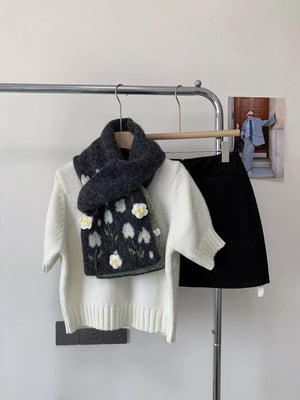 Floral Soft Winter Scarf - Makw Official Site
