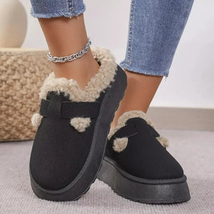 Round Toe Platform Slippers - Makw Official Site