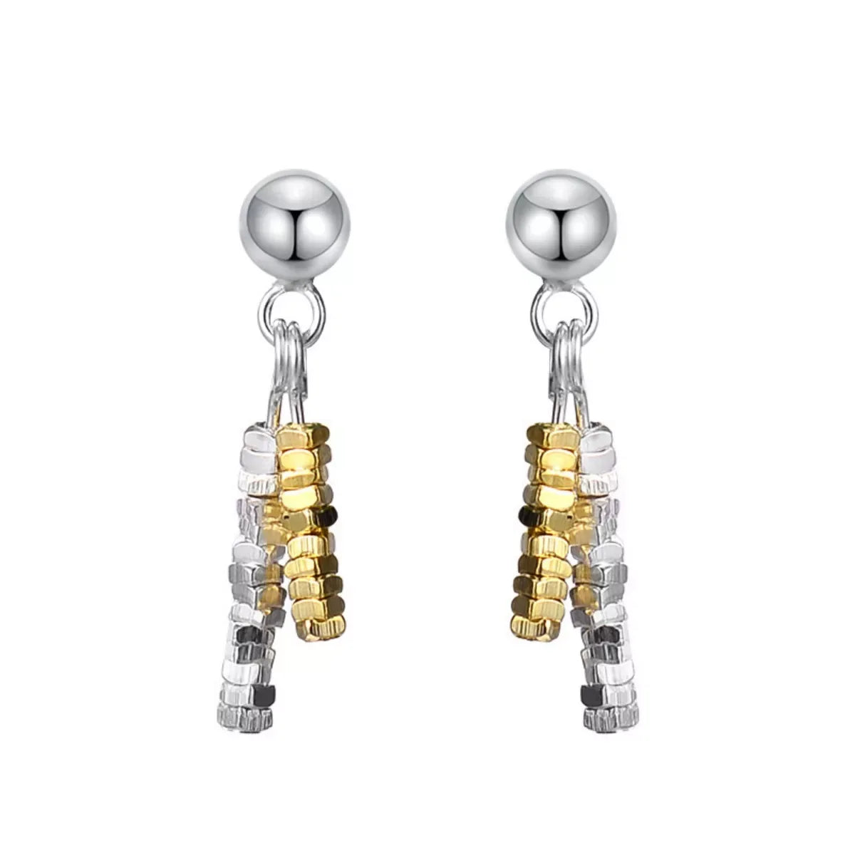 925 Sterling Silver Chain Drop Earrings - Makw Official Site