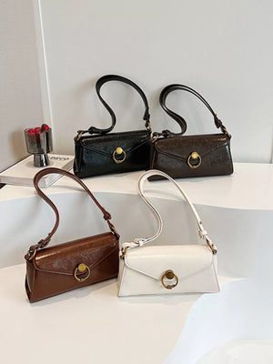 Retro Ring Decor Shoulder Bag - Makw Official Site