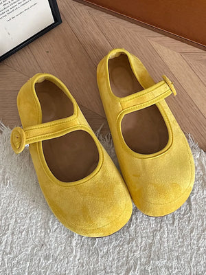 Round Toe Flat Slip-Ons - Makw Official Site