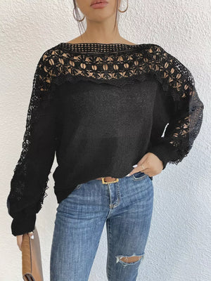 Crochet Long Sleeve Sweater - Makw Official Site