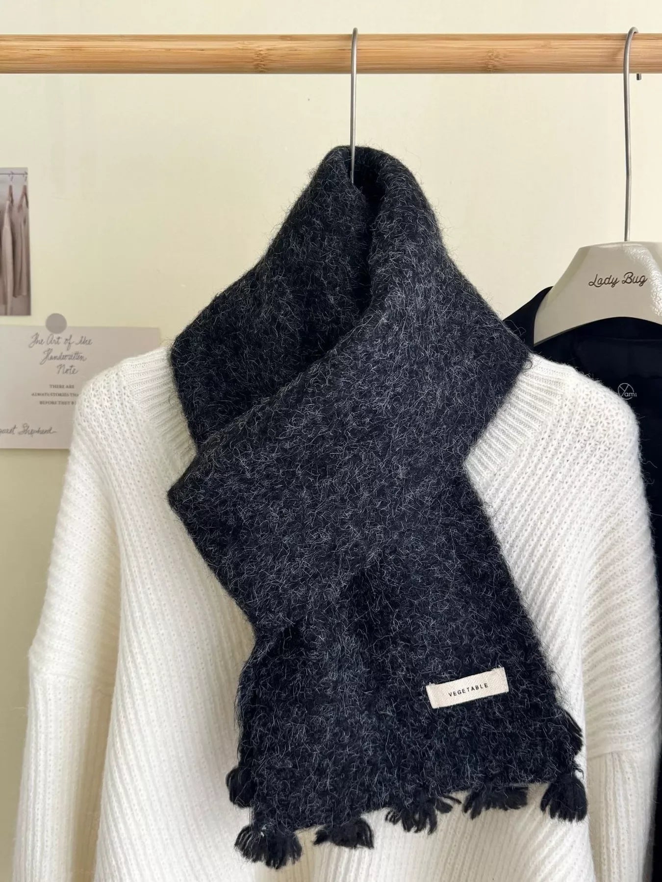 Tassel Knitted Scarf - Makw Official Site