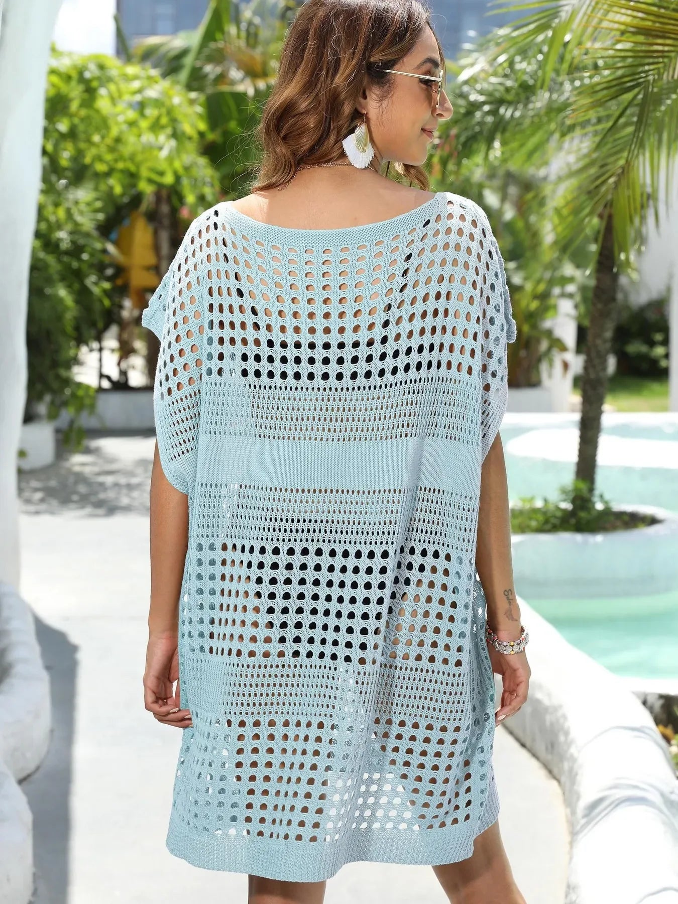 Crochet Knit Beach Cover Up Dress - Makw Official Site
