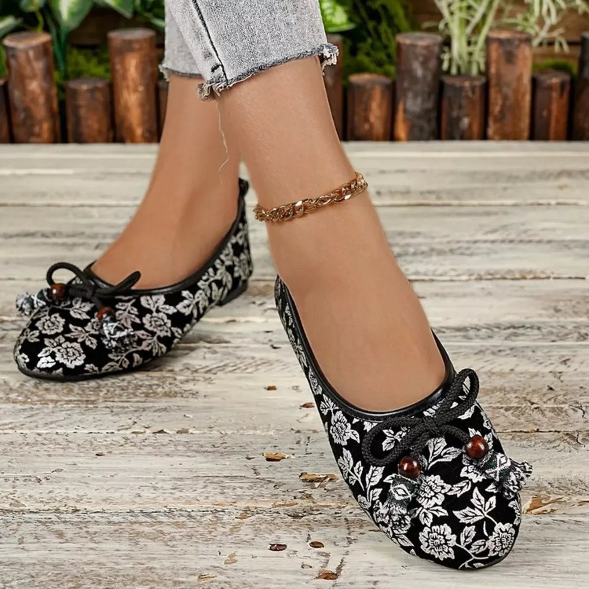 Bow Round Toe Slip-Ons - Makw Official Site