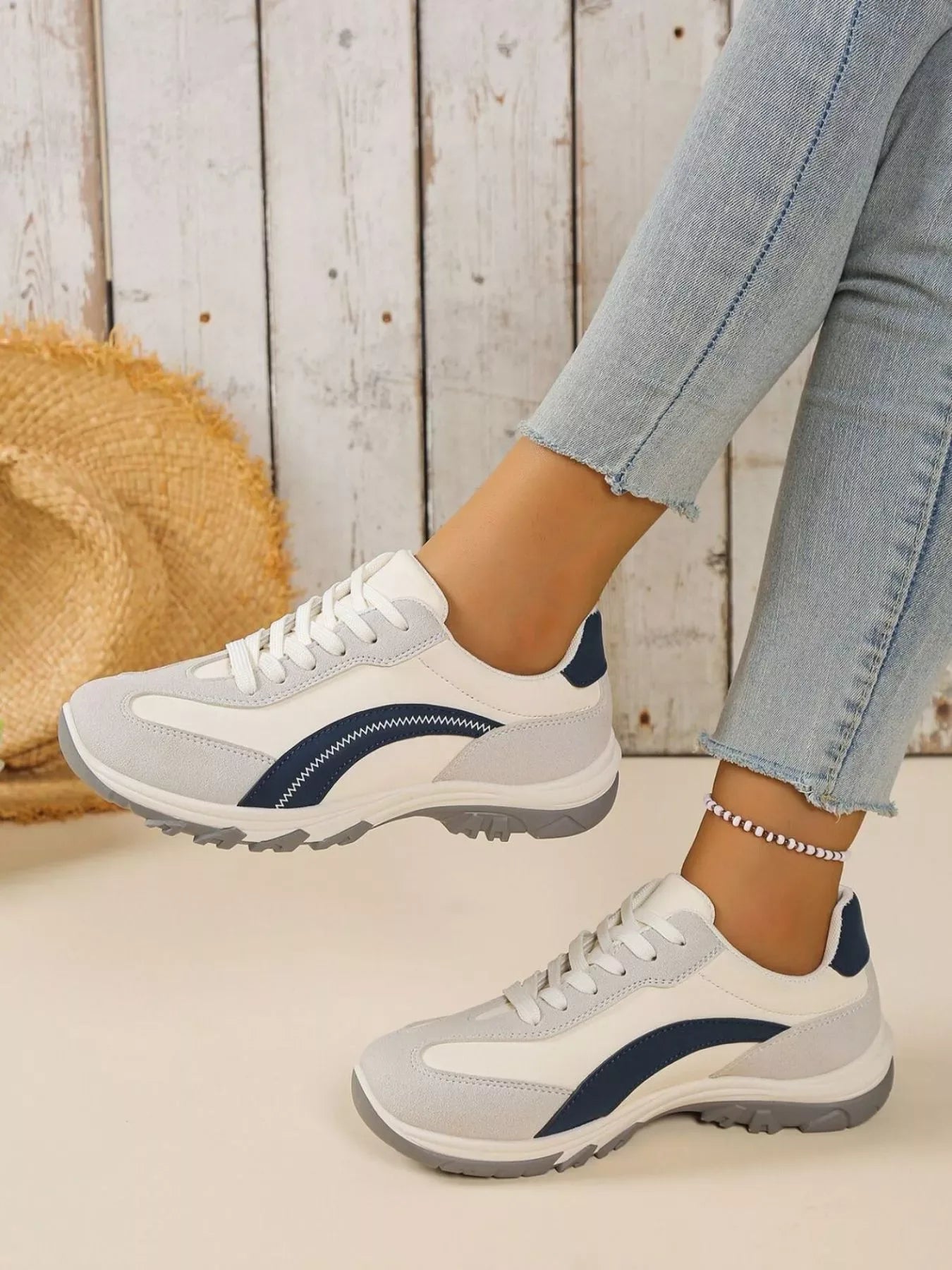 Contrast Lace Up Athletic - Makw Official Site