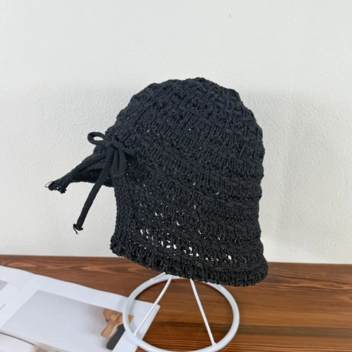 Crochet Bucket Hat with Drawstring - Makw Official Site