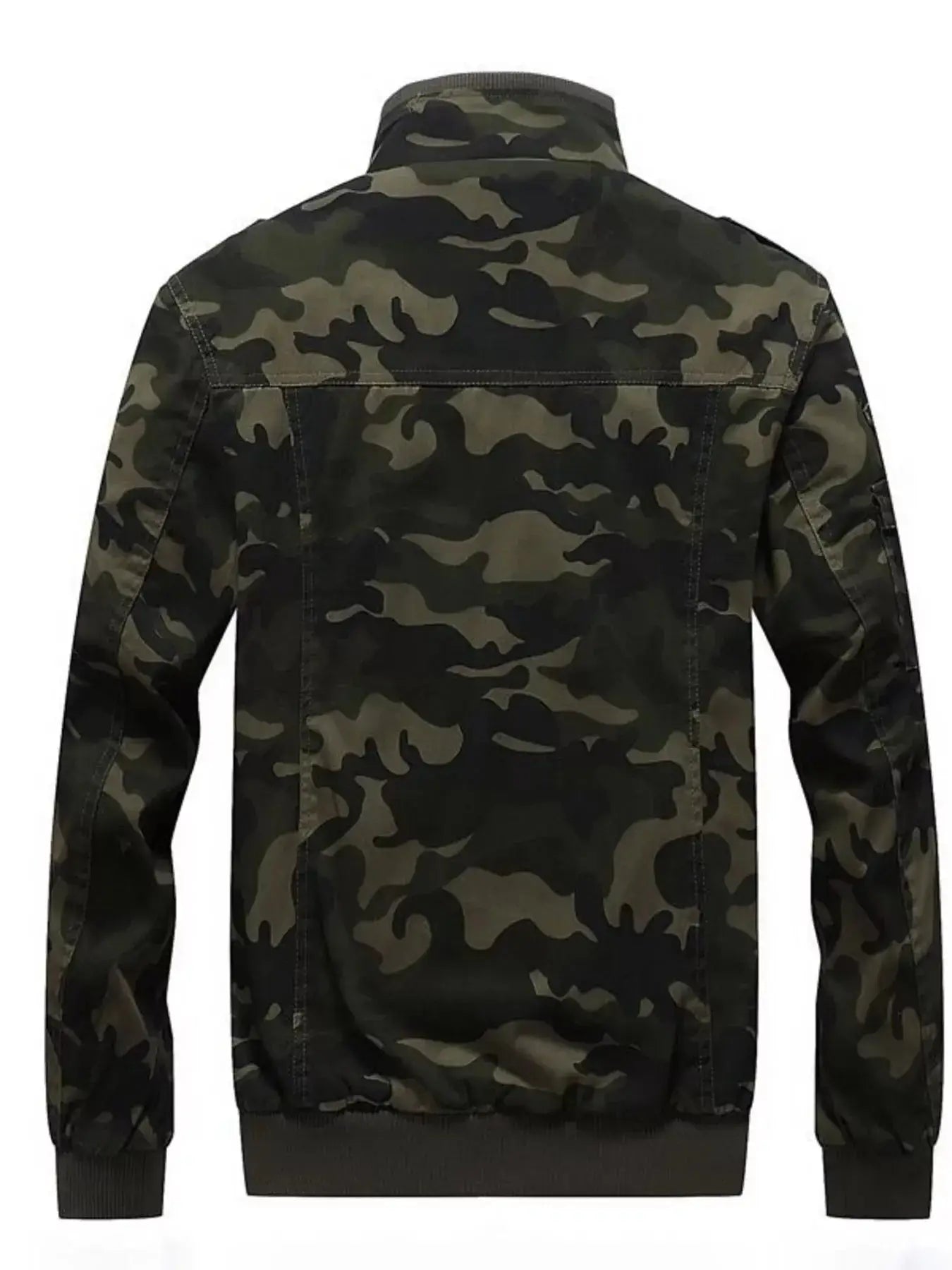 Men's Plus Size Camouflage Zip Up Jacket - Makw Official Site