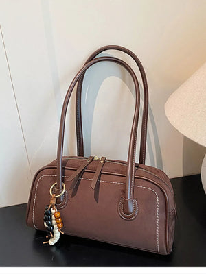 Zipper Closure Shoulder Bag - Makw Official Site