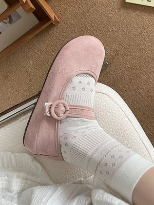 Round Toe Flat Slip-Ons - Makw Official Site