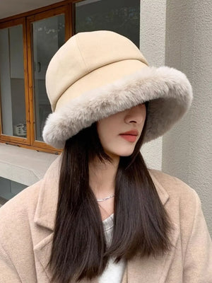 Fuzzy Trim Bucket Hat - Makw Official Site