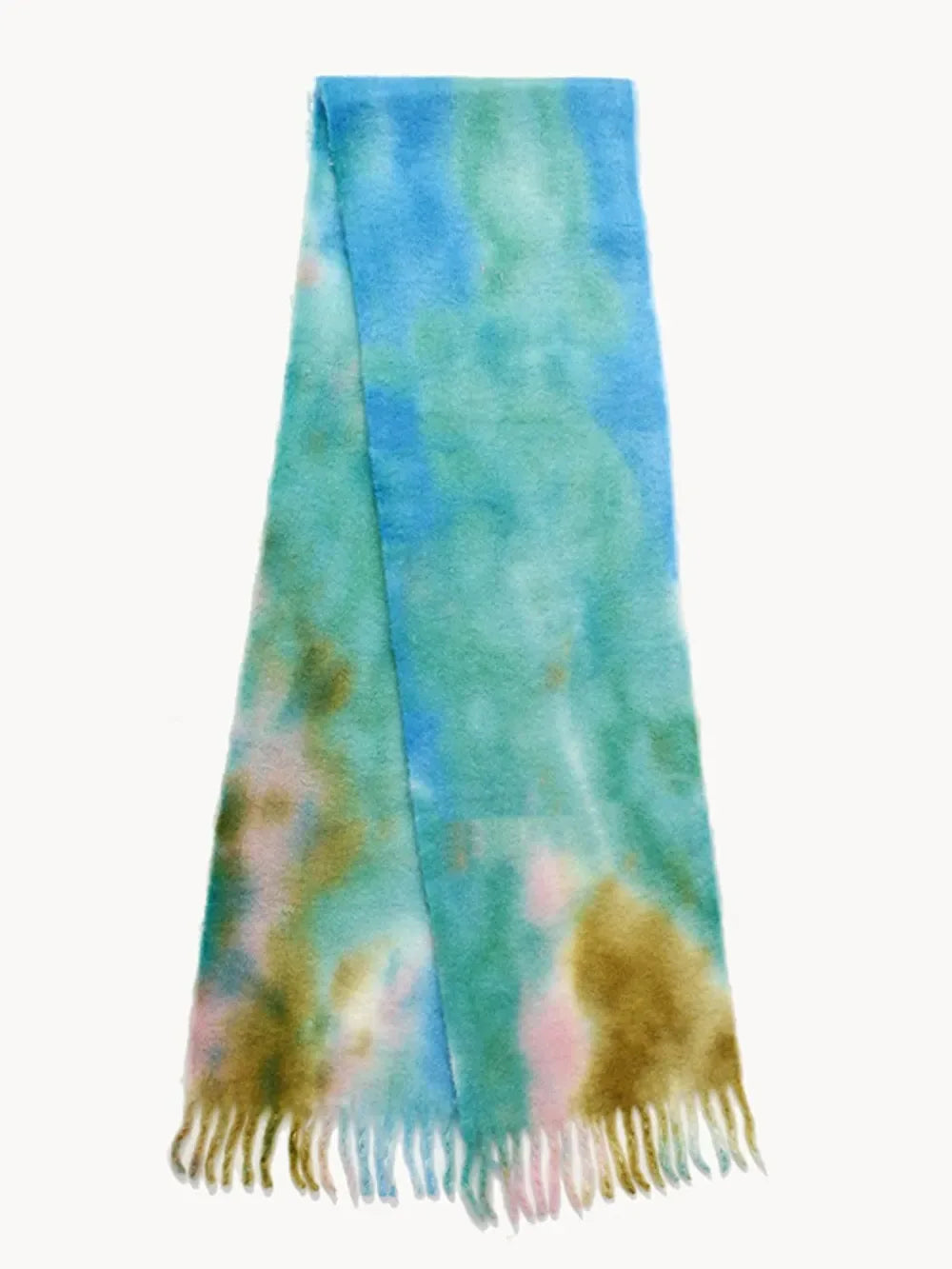 Fringe Tie-Dye Polyester Scarf - Makw Official Site