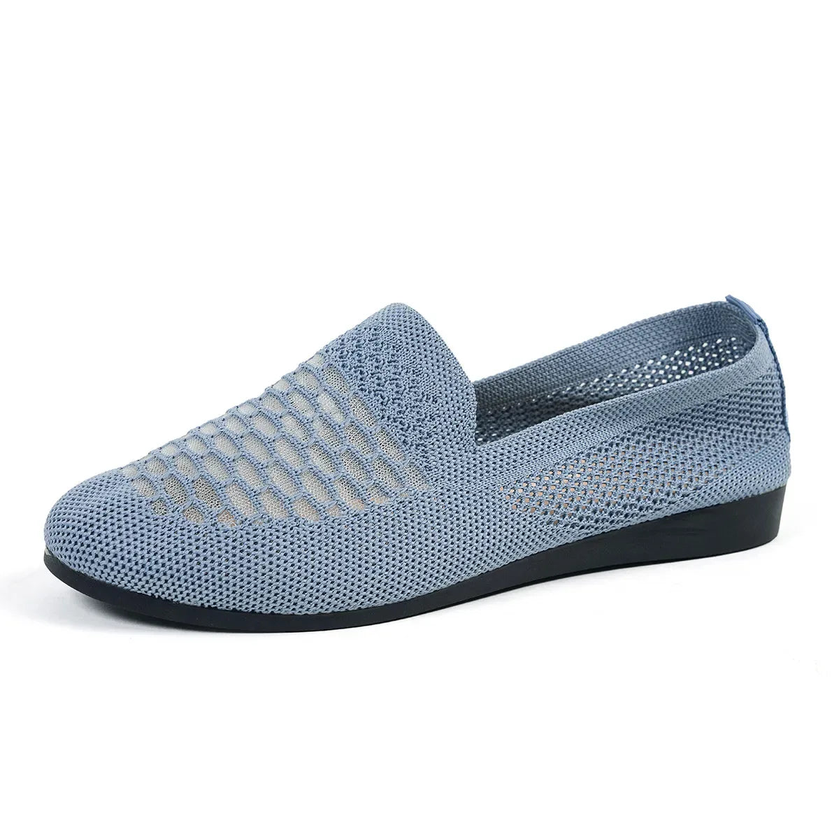 Mesh Breathable Slip-On Loafers with Perforated Design - Makw Official Site