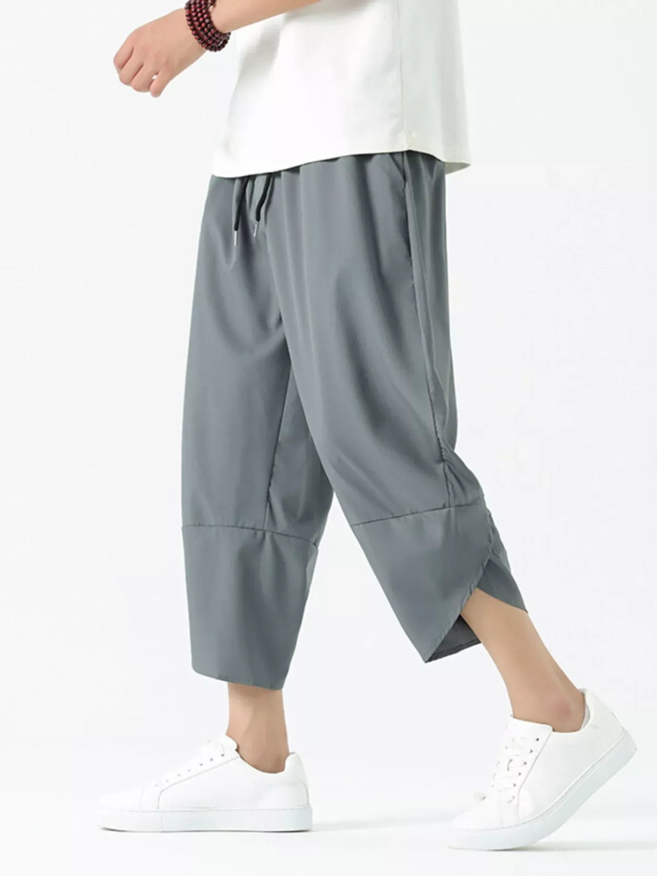Men's Plus Size Casual Loose Cropped Pants - Makw Official Site