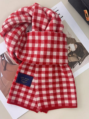 100% Wool Plaid Scarf - Makw Official Site