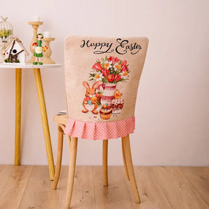 Easter Polka Dot Pleated Hem Chair Cover - Makw Official Site