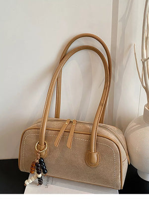 Zipper Closure Shoulder Bag - Makw Official Site