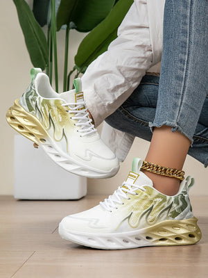 Round Toe Lace Up Mesh Athletic - Makw Official Site