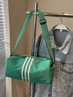 Striped Adjustable Strap Duffel Bag - Makw Official Site