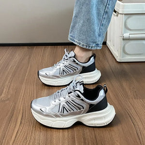 Lace-Up Platform Athletic Shoes - Makw Official Site