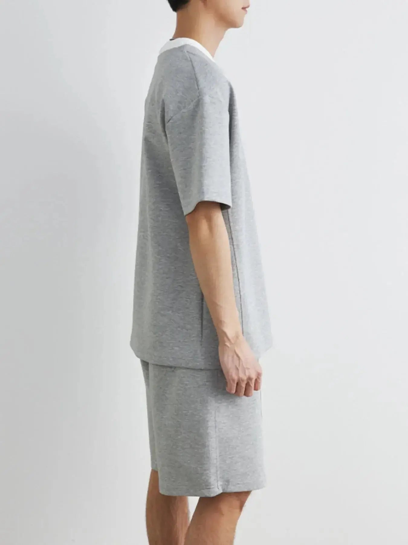 Men's Plus Size Half Sleeve Top and Shorts Set - Makw Official Site