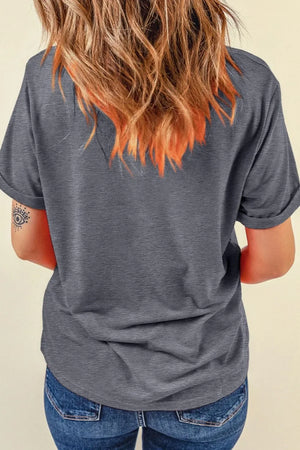 HAPPY EASTER Graphic Short Sleeve T-Shirt - Makw Official Site