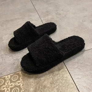 Open Toe Platform Slippers - Makw Official Site