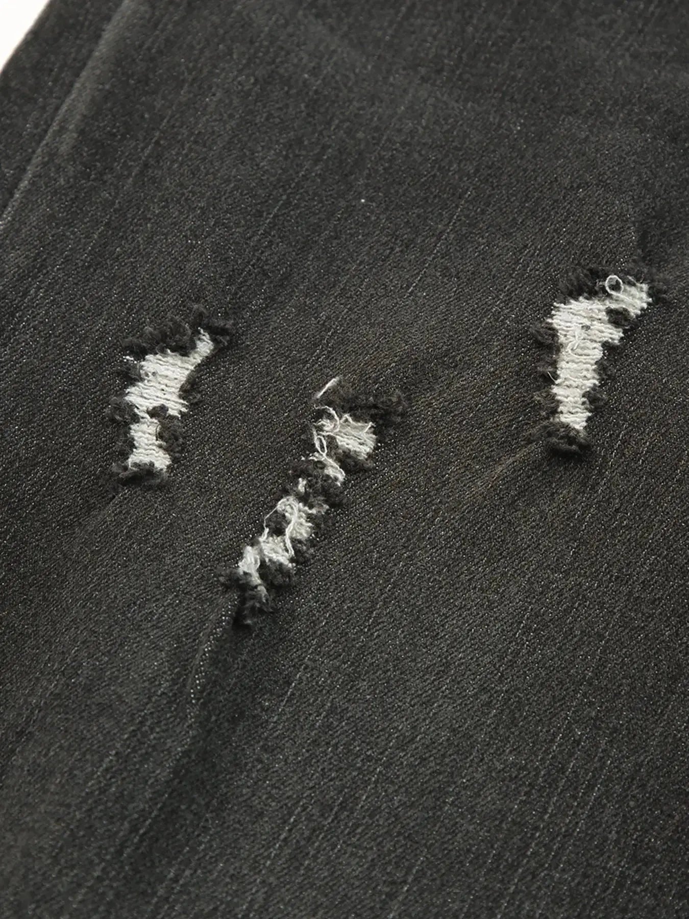 High Waist Distressed Straight Leg Jeans - Makw Official Site