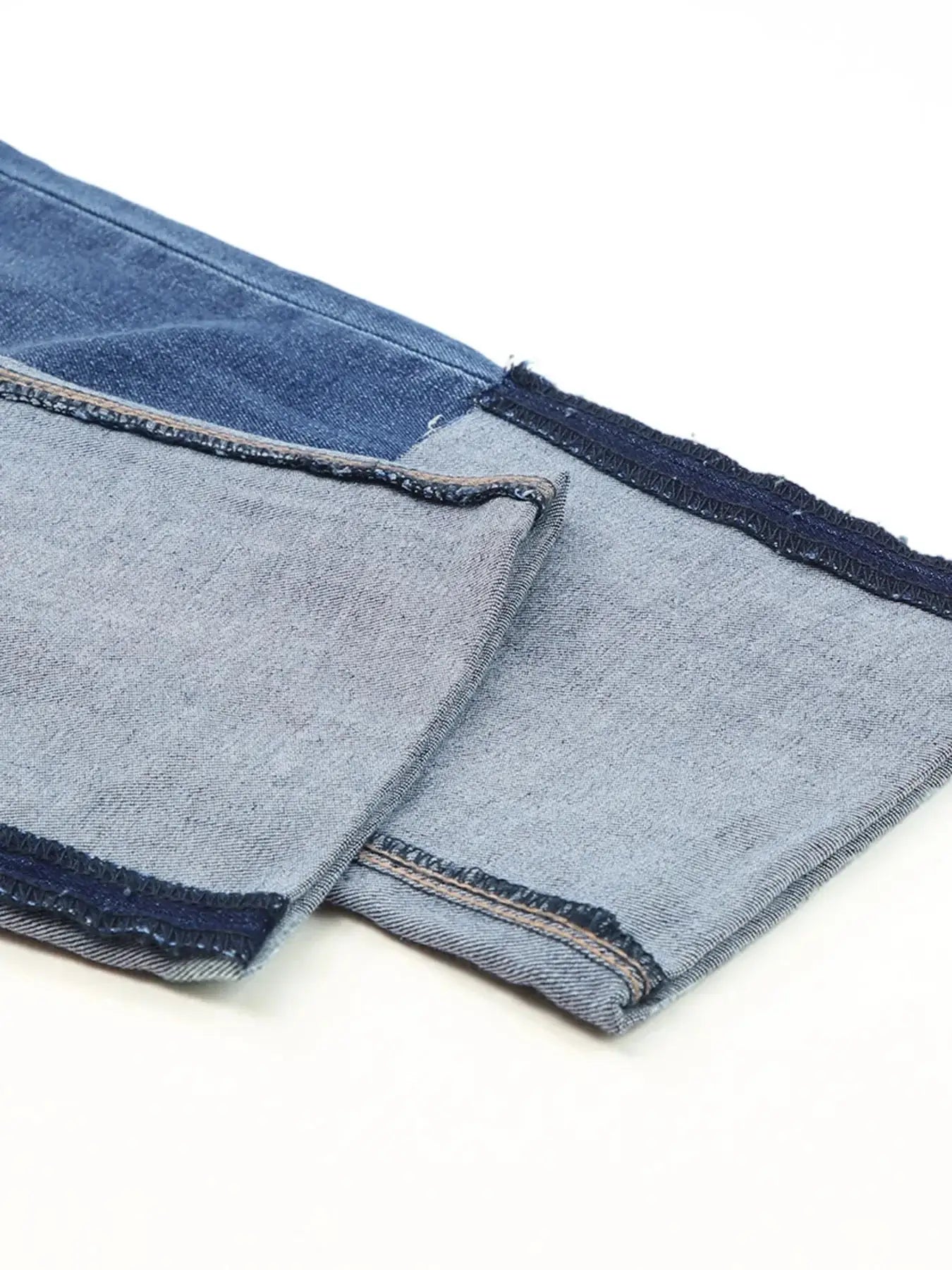 High Waist Distressed Straight Leg Jeans - Makw Official Site