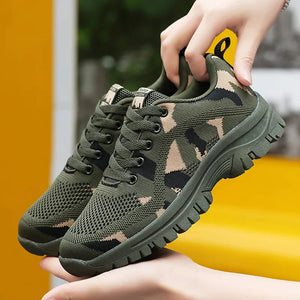 Camouflage Lace Up Mesh Breathable Athletic - Makw Official Site