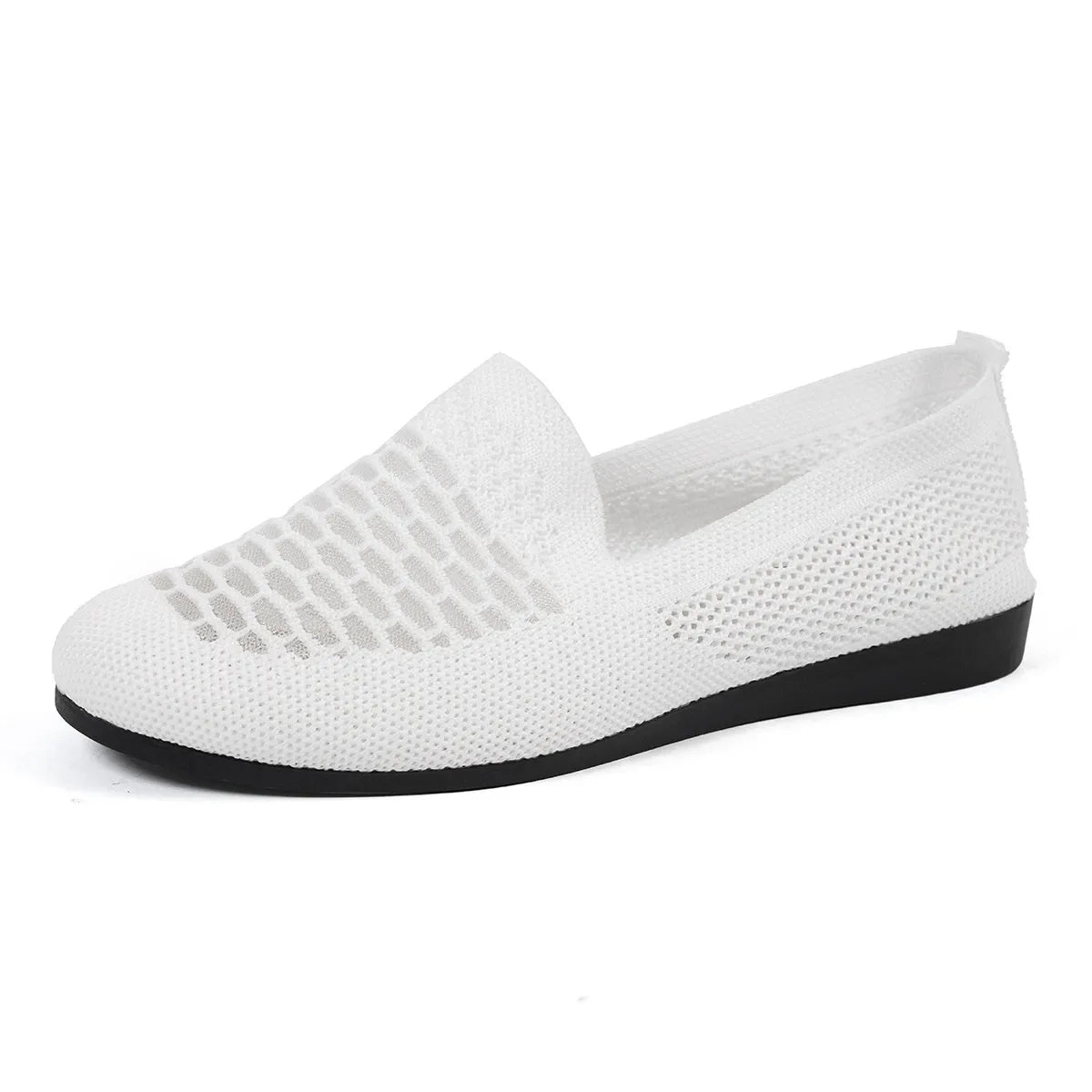 Mesh Breathable Slip-On Loafers with Perforated Design - Makw Official Site