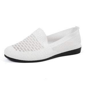 Mesh Breathable Slip-On Loafers with Perforated Design - Makw Official Site