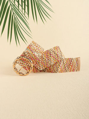 Multicolored Wide Belt - Makw Official Site