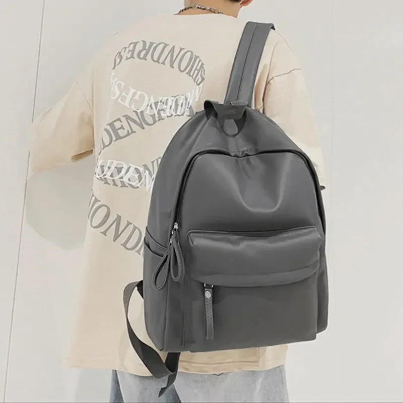 PU Leather Zip Backpack Bag - Makw Official Site