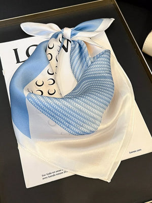 Printed Silk Square Scarf - Makw Official Site