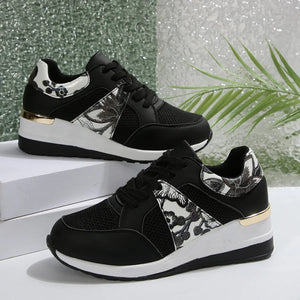 Floral Mesh Wedge Athletic - Makw Official Site