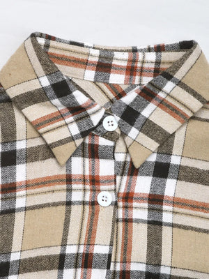 Plaid Button Up Shirt and Skirt Set - Makw Official Site