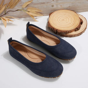 Round Toe Flat Slip-Ons - Makw Official Site